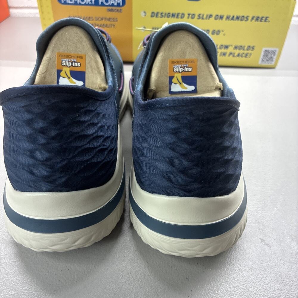 New SKECHERS Delson 3.0 Roth Navy Blue Slip-ins Sneakers Shoes Men's Size 13 - Picture 4 of 7